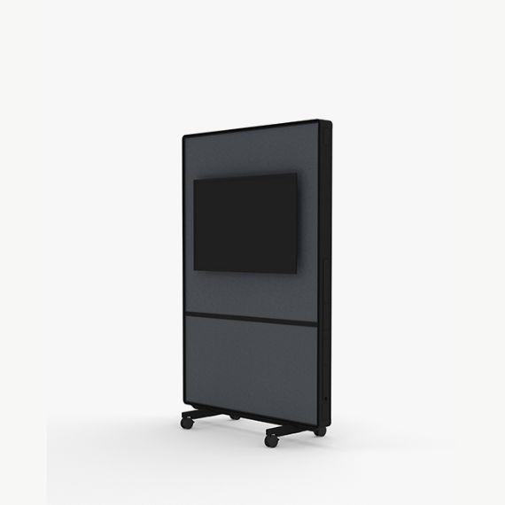 AW2012FFM Adapt Wall Media with Fabric Upper Panels and Fabric Lower Panels