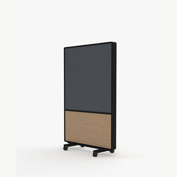 AW2012MFM Adapt Wall Media with  Fabric Upper Panels and MFC Lower Panels