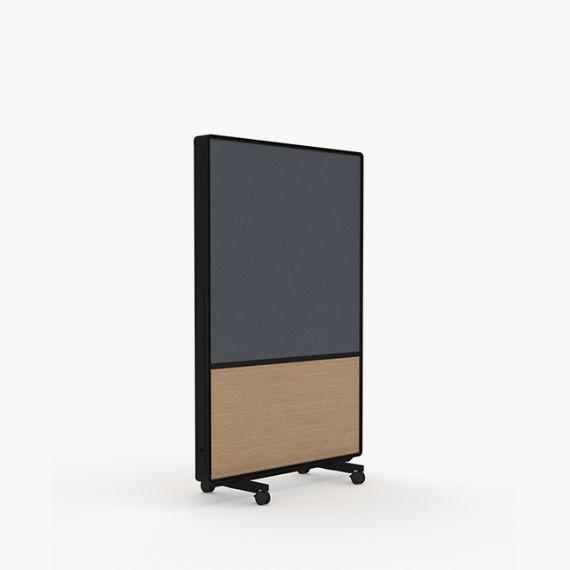 AW2012MFM Adapt Wall Media with  Fabric Upper Panels and MFC Lower Panels