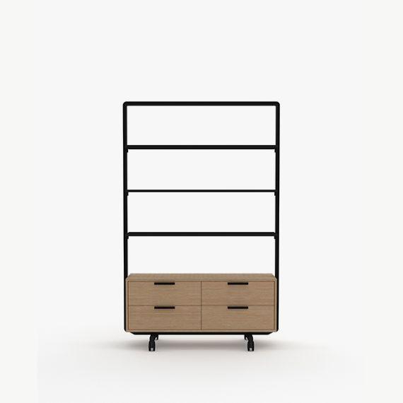 AW2012SH3DW4 Adapt Wall 3 Shelf Unit and Sliding Door Unit