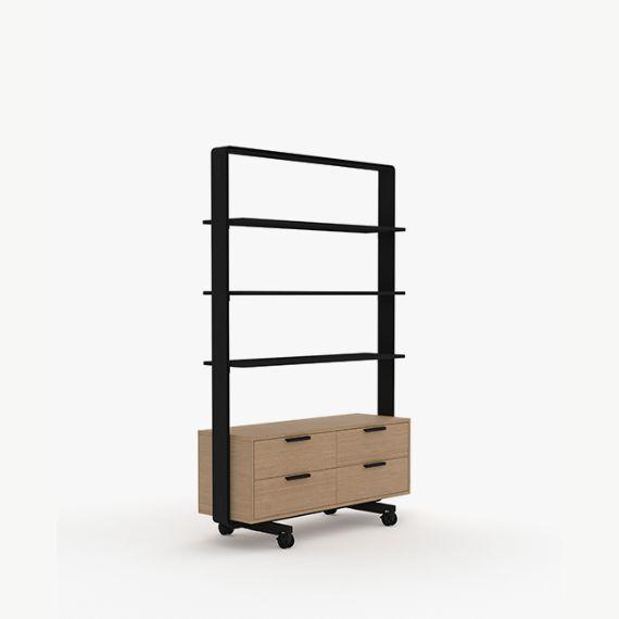 AW2012SH3DW4 Adapt Wall 3 Shelf Unit and Sliding Door Unit