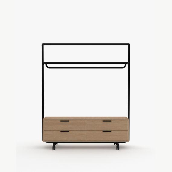AW2016CHDW4 Adapt Wall with Coat Hanger and 4 Drawer Storage Unit
