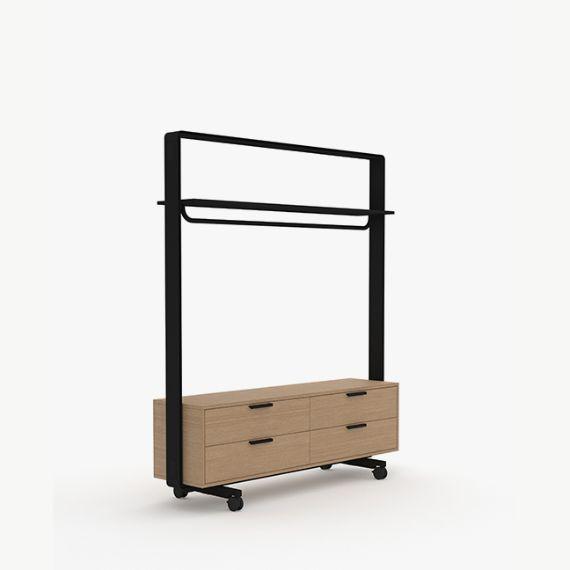 AW2012CHDW4 Adapt Wall with Coat Hanger and Sliding Door Unit
