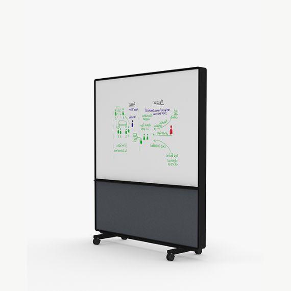 AW2016FFD Adapt Wall with Fabric and Drywipe Upper Panels and Fabric Lower Panels