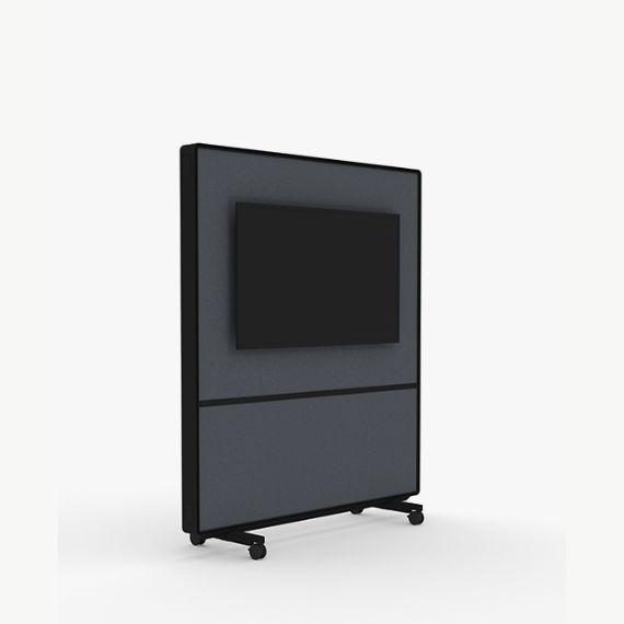 AW2016FFM Adapt Wall Media with Fabric Upper Panels and Fabric Lower Panels