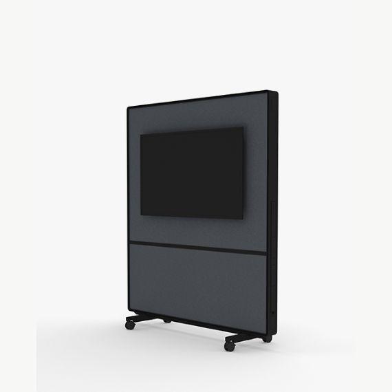 AW2016FFM Adapt Wall Media with Fabric Upper Panels and Fabric Lower Panels