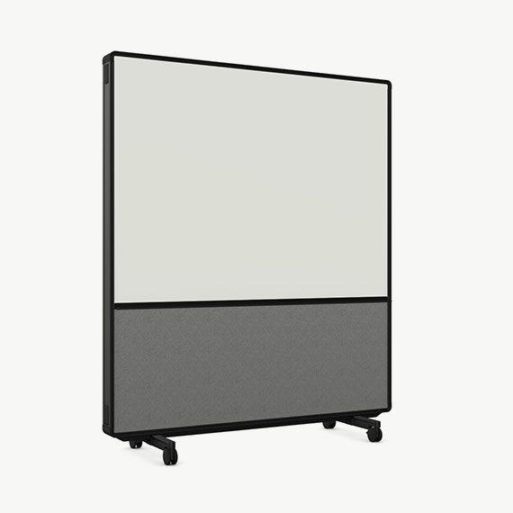 AW2016FMD Adapt Wall with Magnetic Drywipe Upper Panels and Fabric Lower Panels