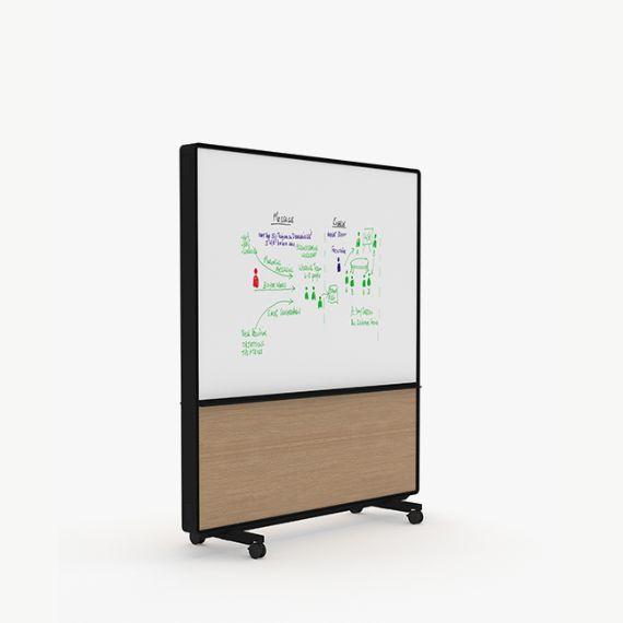 AW2016MMD Adapt Wall with Magnetic Drywipe Upper Panels and MFC Lower Panels