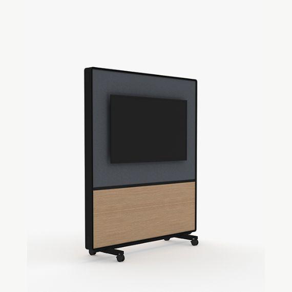 AW2016MFM Adapt Wall Media with  Fabric Upper Panels and MFC Lower Panels