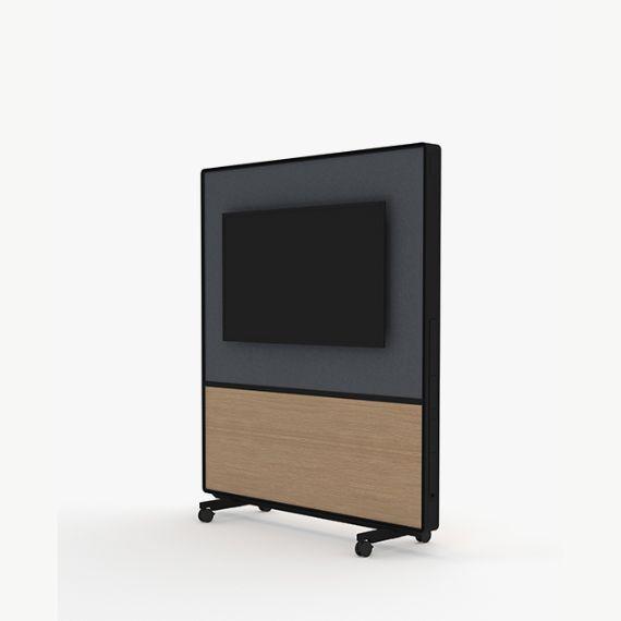 AW2016MFM Adapt Wall Media with  Fabric Upper Panels and MFC Lower Panels