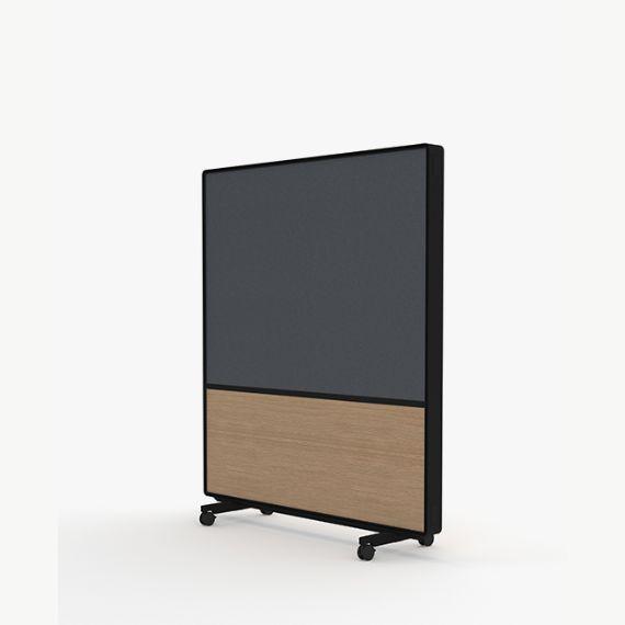 AW2012MFMD Adapt Wall with Fabric and Magnetic Drywipe Upper Panels and MFC Lower Panels