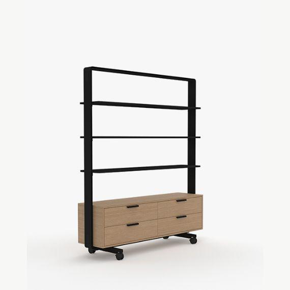 AW2016SH3DW4 Adapt Wall 3 Shelf Unit and Sliding Door Unit