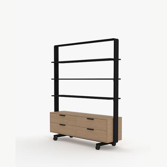 AW2016SH3DW4 Adapt Wall 3 Shelf Unit and Sliding Door Unit