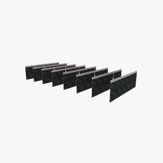 BRE12-100-30 Straight Bladed Baffle 300mm drop 12mm