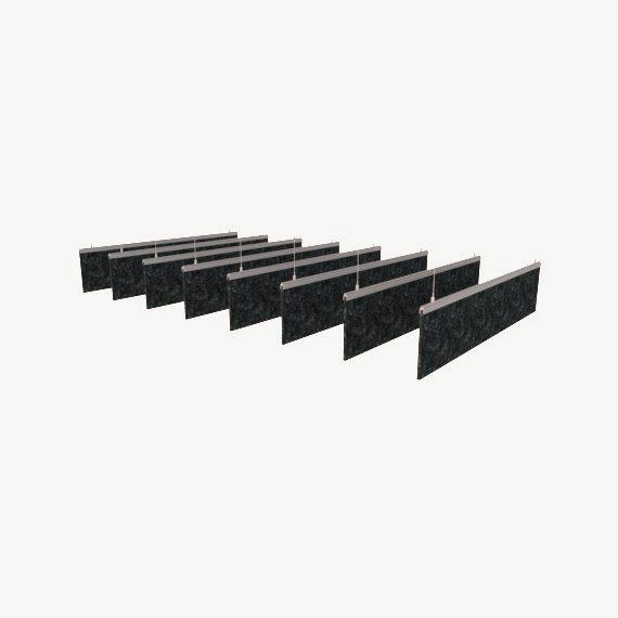 BRE12-120-20 Straight Bladed Baffle 200mm drop 12mm
