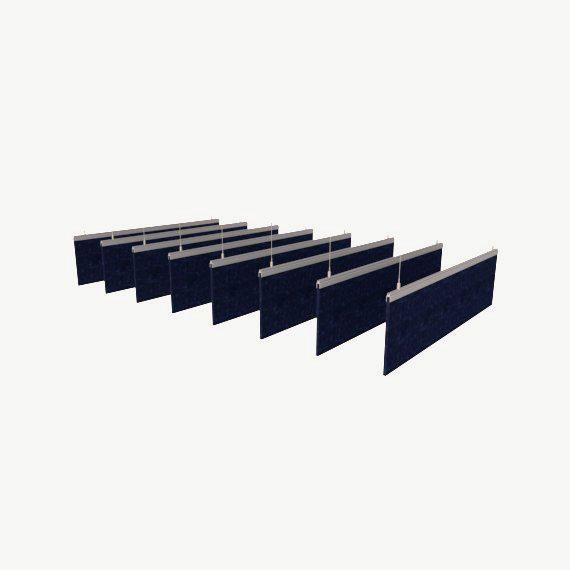 BRE12-120-30 Straight Bladed Baffle 300mm drop 12mm