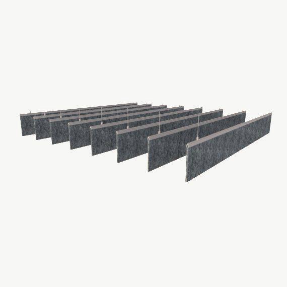 BRE12-200-20 Straight Bladed Baffle 200mm drop 12mm