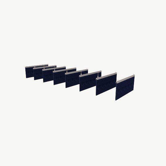 BRE12-60-20 Straight Bladed Baffle 200mm drop 12mm