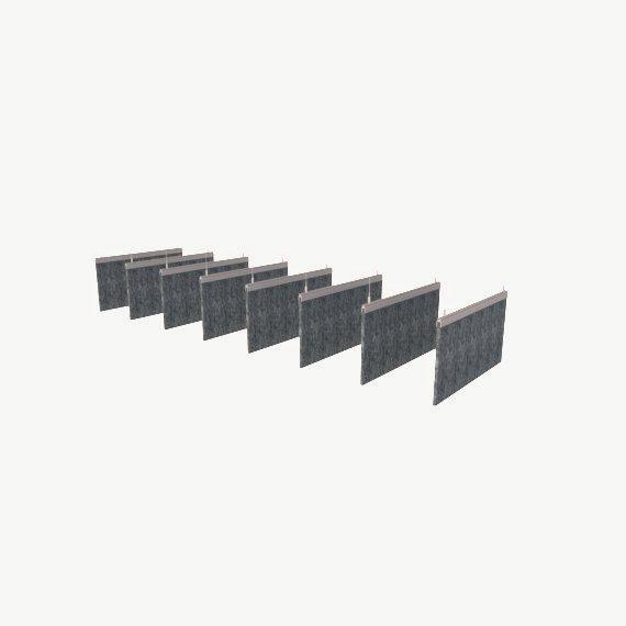 BRE12-60-30 Straight Bladed Baffle 300mm drop 12mm