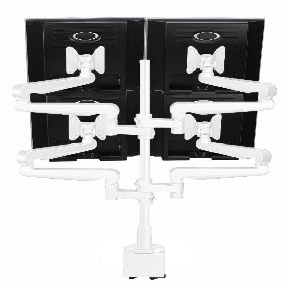 CMS2980W -  Ascend Multimount Quad Screen with Desk Clamp 