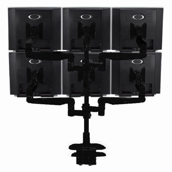 CMS2982B -  Ascend Multimount Six Screen with Desk Clamp 