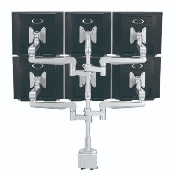 CMS2982S  -  Ascend Multimount Six Screen with Desk Clamp 