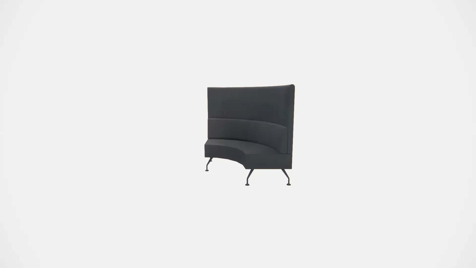 PR-27 HB - Perimeter High Back Curved Sofa Unit 90 Degree