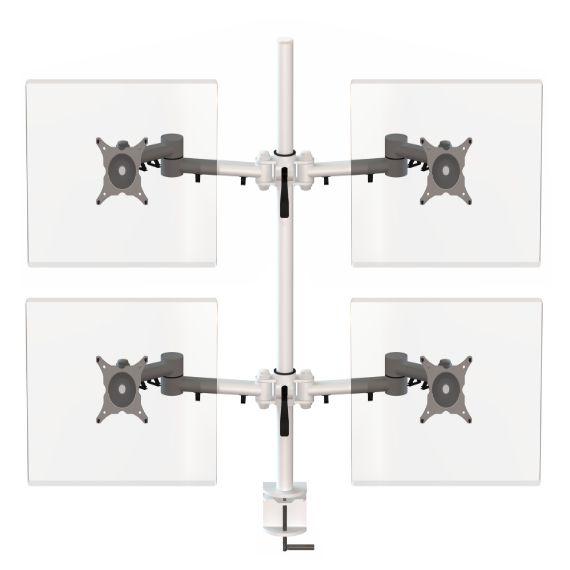 STREAMCOMB11W - Stream Plus Quad Screen Monitor Arm With Clamp Fixing