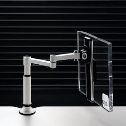 STREAMCOMB04W - Stream Plus Single Beam Manual Height Adjustment Monitor Arm And Bracket For Mount Rail Fixing