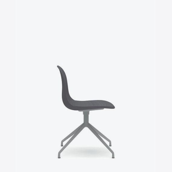 KIN104U3 Kin Side Chair With 4 Star Swivel Base, Upholstered Shell