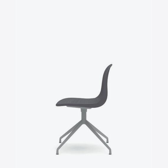 KIN104U3 Kin Side Chair With 4 Star Swivel Base, Upholstered Shell