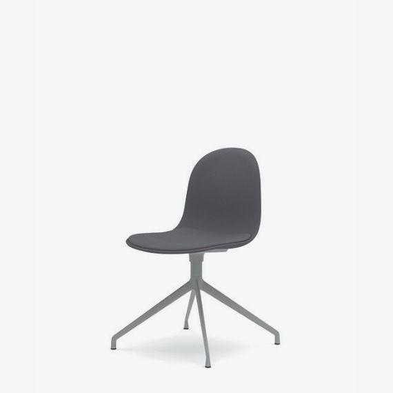 KIN104U3 Kin Side Chair With 4 Star Swivel Base, Upholstered Shell