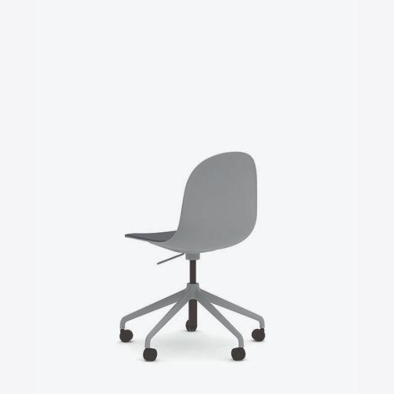 KIN105U1 - Kin Side Chair, 5 Star Swivel Base with Upholstered Seat Pad