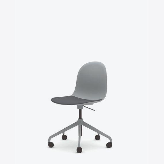 KIN105U1 - Kin Side Chair, 5 Star Swivel Base with Upholstered Seat Pad