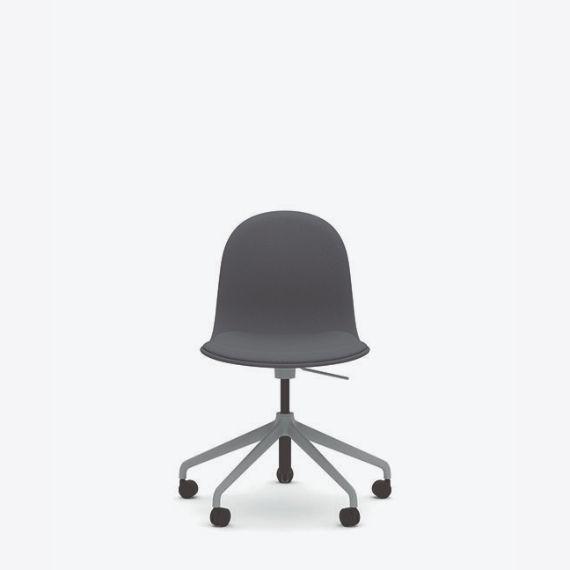 KIN105U3 Kin Side Chair With 5 Star Swivel Base, Upholstered Shell