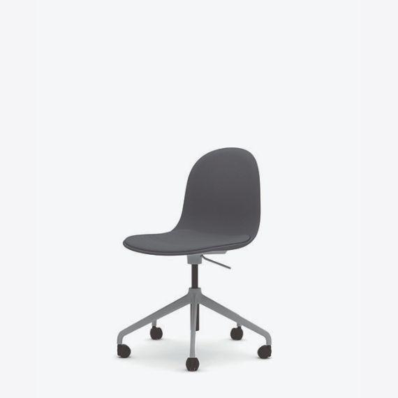 KIN105U3 Kin Side Chair With 5 Star Swivel Base, Upholstered Shell