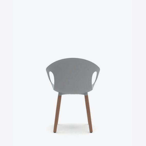 KIN203 - Kin Arm Chair, Wood Legs