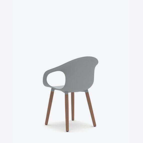 KIN203 - Kin Arm Chair, Wood Legs