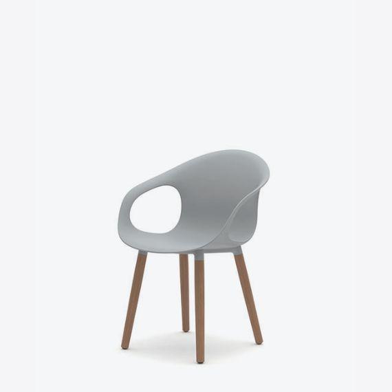KIN203 - Kin Arm Chair, Wood Legs