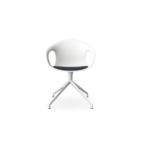 KIN204U1 Kin Arm Chair With 4 Star Swivel Base, Upholstered Seat Pad