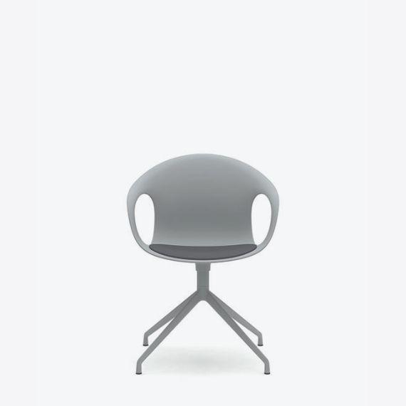 KIN204U1 Kin Arm Chair With 4 Star Swivel Base, Upholstered Seat Pad