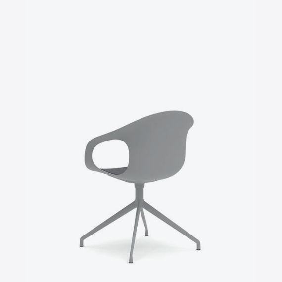 KIN204U1 Kin Arm Chair With 4 Star Swivel Base, Upholstered Seat Pad