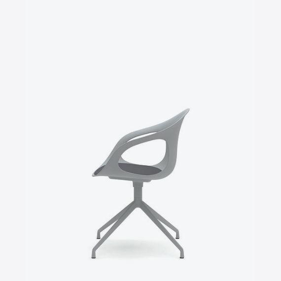 KIN204U1 Kin Arm Chair With 4 Star Swivel Base, Upholstered Seat Pad