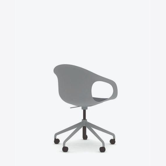 KIN205U1 - Kin Arm Chair, 5 Star Swivel Base with Upholstered Seat Pad