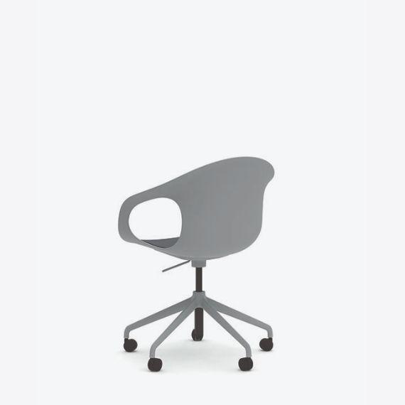KIN205U1 - Kin Arm Chair, 5 Star Swivel Base with Upholstered Seat Pad