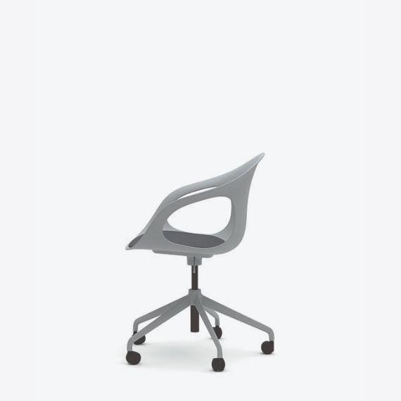 KIN205U1 - Kin Arm Chair, 5 Star Swivel Base with Upholstered Seat Pad