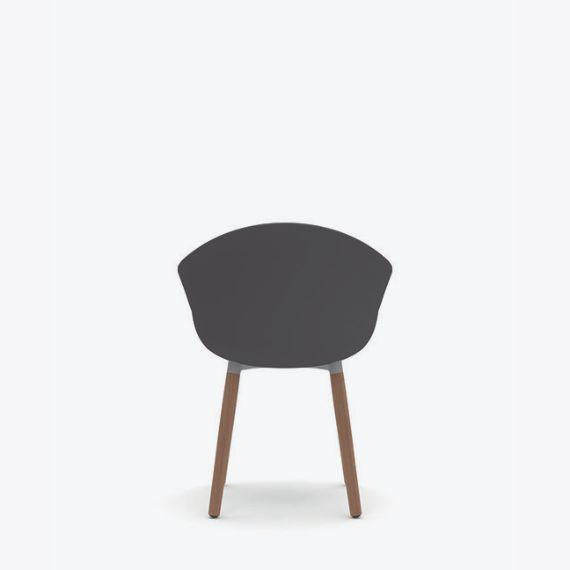 KIN303U3 Kin Tub Chair With Wooden Legs, Upholstered Shell