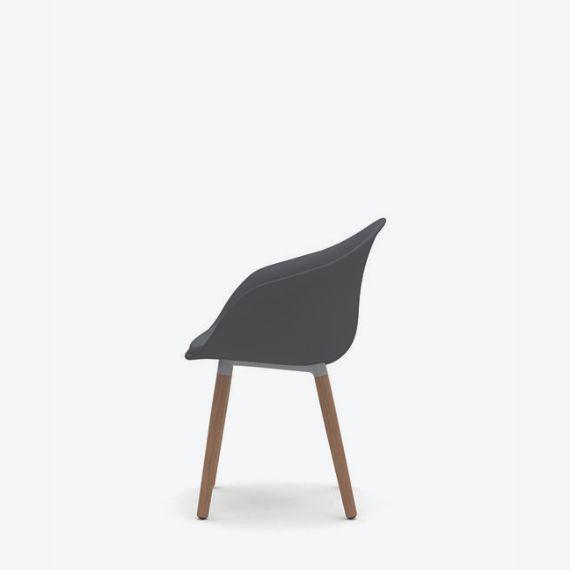 KIN303U3 Kin Tub Chair With Wooden Legs, Upholstered Shell