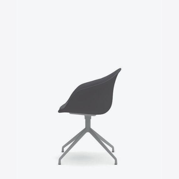 KIN304U3 Kin Tub Chair With 4 Star Swivel Base, Upholstered Shell