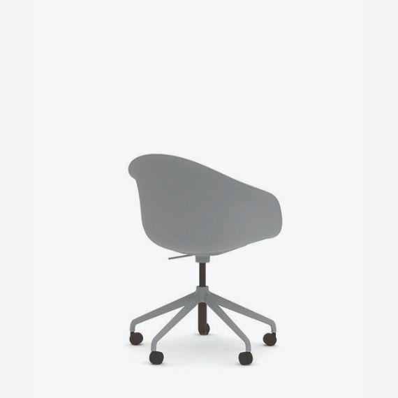 KIN305U1 Kin Tub  Chair With 5 Star Swivel Base, Upholstered Seat Pad